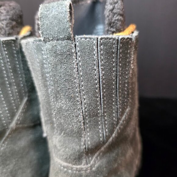 Marc Fisher Denise Boot in Dark Gray Leather Sherpa 9 - Picture 6 of 12